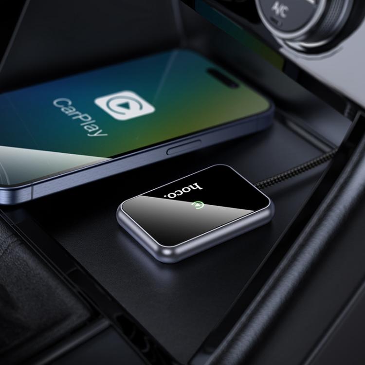 hoco HU1 Way Car Wireless CarPlay Adapter - Grey