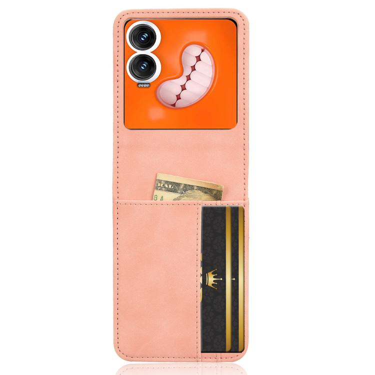 For Infinix Zero Flip Skin-feeling Half-split Card Slot Folding Phone Case