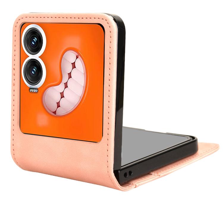 For Infinix Zero Flip Skin-feeling Half-split Card Slot Folding Phone Case
