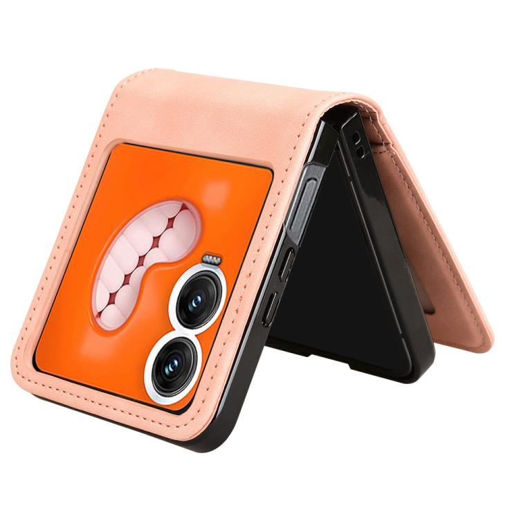 For Infinix Zero Flip Skin-feeling Half-split Card Slot Folding Phone Case