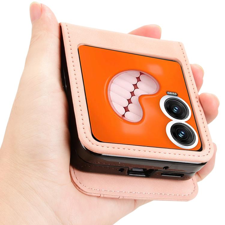 For Infinix Zero Flip Skin-feeling Half-split Card Slot Folding Phone Case