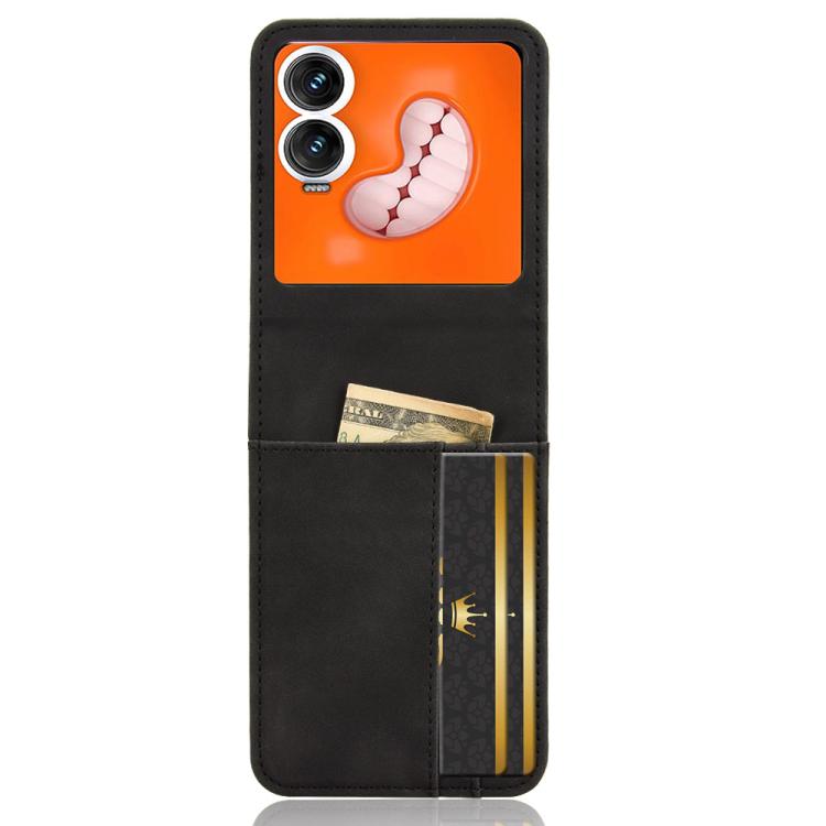 For Infinix Zero Flip Skin-feeling Half-split Card Slot Folding Phone Case