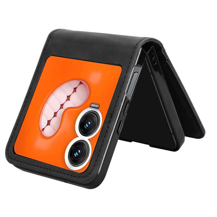 For Infinix Zero Flip Skin-feeling Half-split Card Slot Folding Phone Case