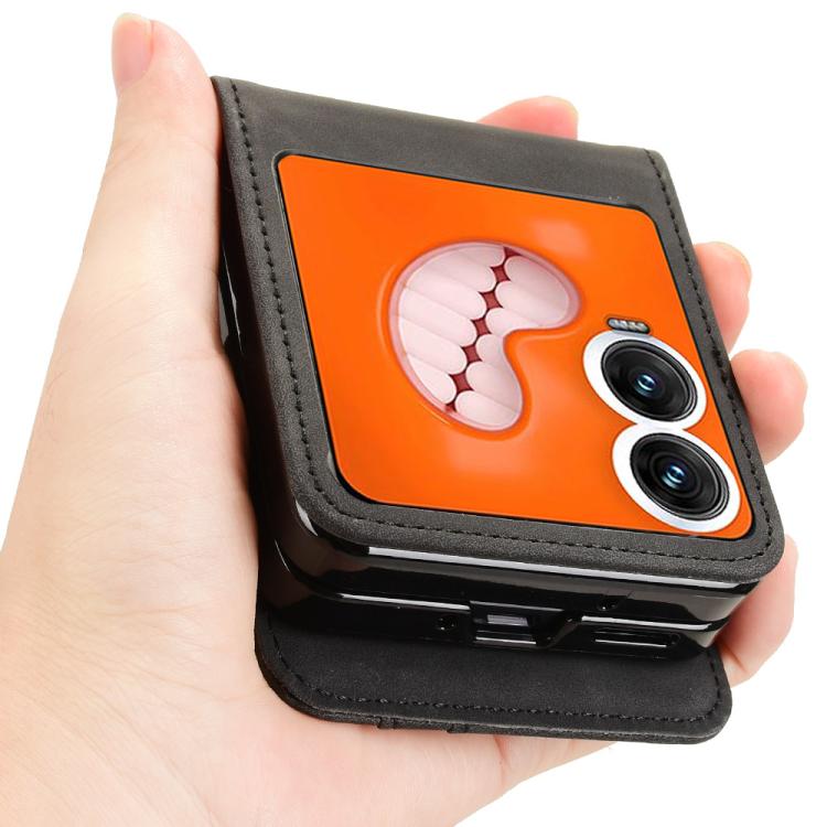 For Infinix Zero Flip Skin-feeling Half-split Card Slot Folding Phone Case
