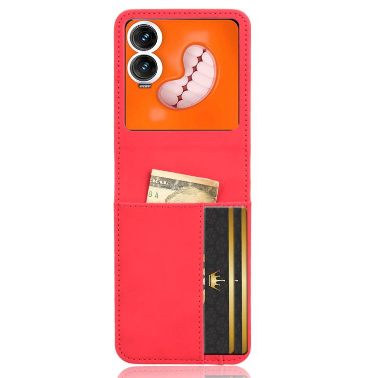 For Infinix Zero Flip Skin-feeling Half-split Card Slot Folding Phone Case