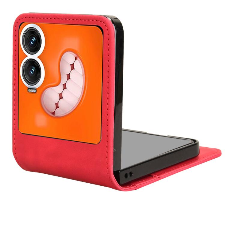 For Infinix Zero Flip Skin-feeling Half-split Card Slot Folding Phone Case