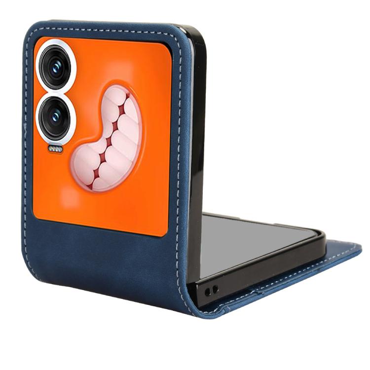 For Infinix Zero Flip Skin-feeling Half-split Card Slot Folding Phone Case