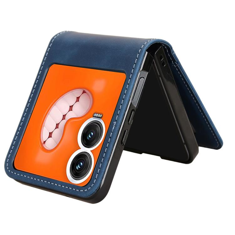 For Infinix Zero Flip Skin-feeling Half-split Card Slot Folding Phone Case