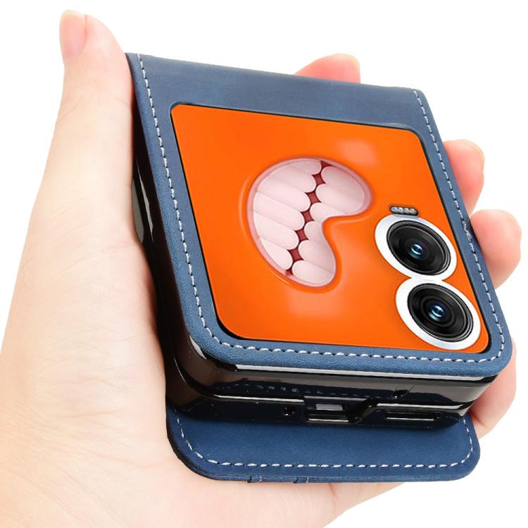 For Infinix Zero Flip Skin-feeling Half-split Card Slot Folding Phone Case