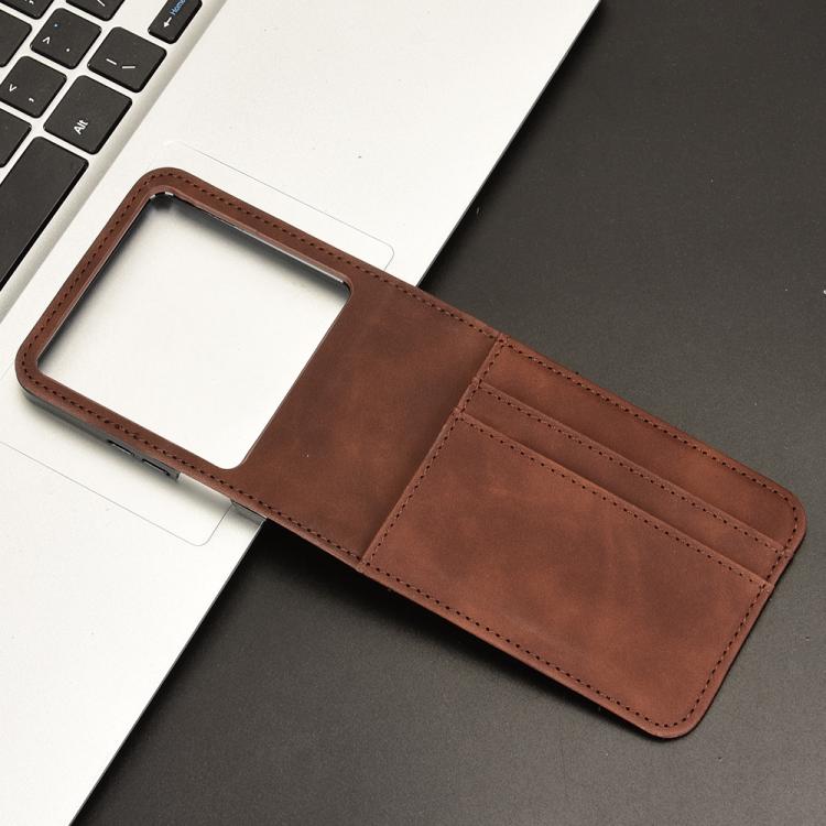 For Infinix Zero Flip Skin-feeling Half-split Card Slot Folding Phone Case