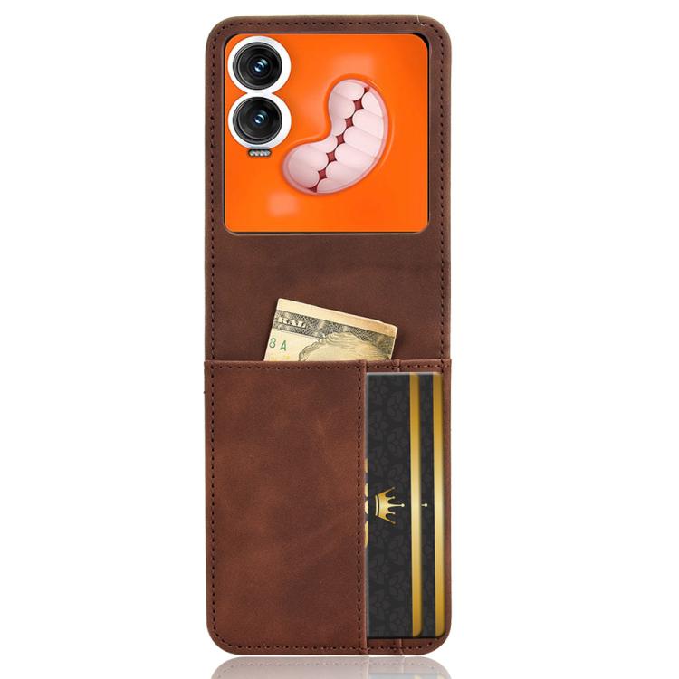 For Infinix Zero Flip Skin-feeling Half-split Card Slot Folding Phone Case