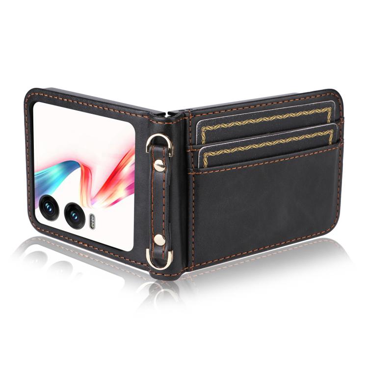 For Infinix Zero Flip Crossbody Card Bag PU Folding Phone Case