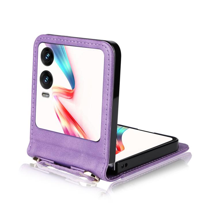 For Infinix Zero Flip Crossbody Card Bag PU Folding Phone Case