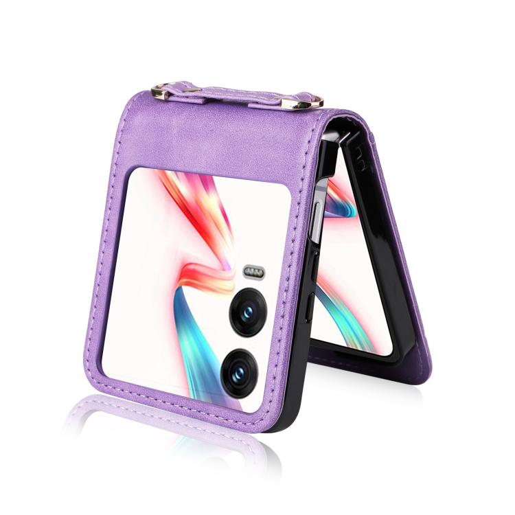 For Infinix Zero Flip Crossbody Card Bag PU Folding Phone Case