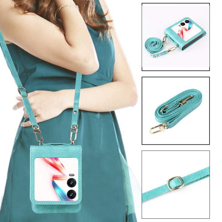 For Infinix Zero Flip Crossbody Card Bag PU Folding Phone Case