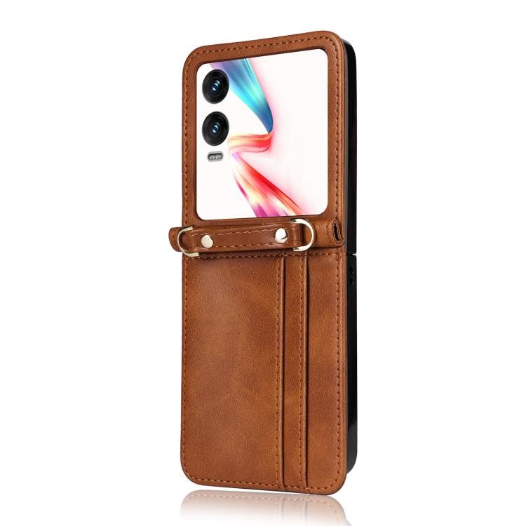 For Infinix Zero Flip Crossbody Card Bag PU Folding Phone Case