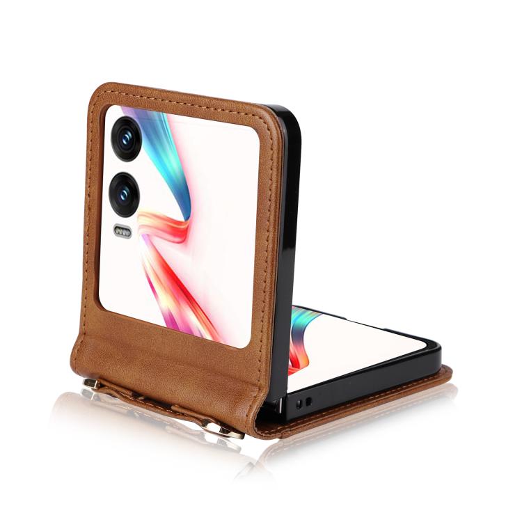 For Infinix Zero Flip Crossbody Card Bag PU Folding Phone Case