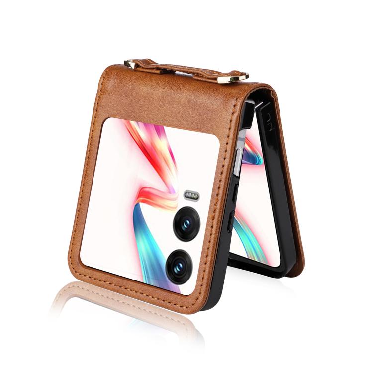 For Infinix Zero Flip Crossbody Card Bag PU Folding Phone Case