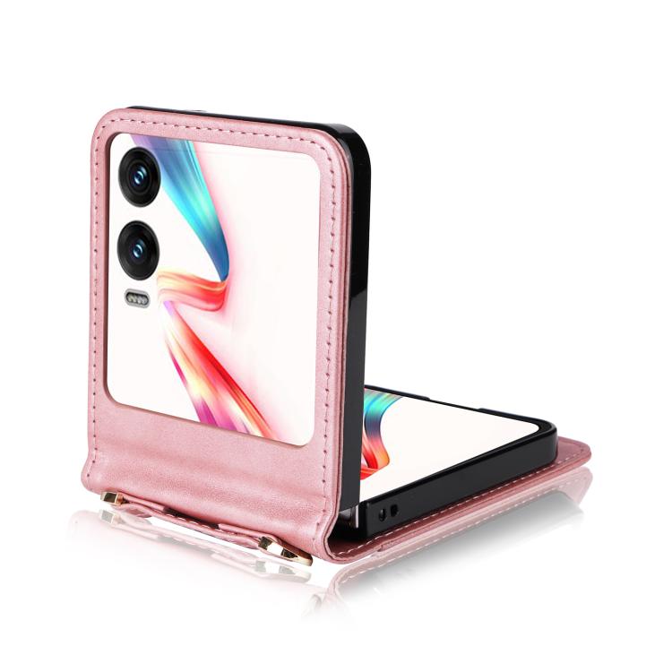 For Infinix Zero Flip Crossbody Card Bag PU Folding Phone Case