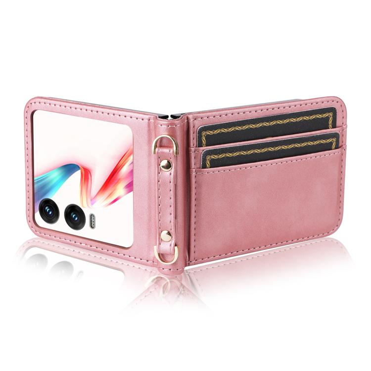 For Infinix Zero Flip Crossbody Card Bag PU Folding Phone Case