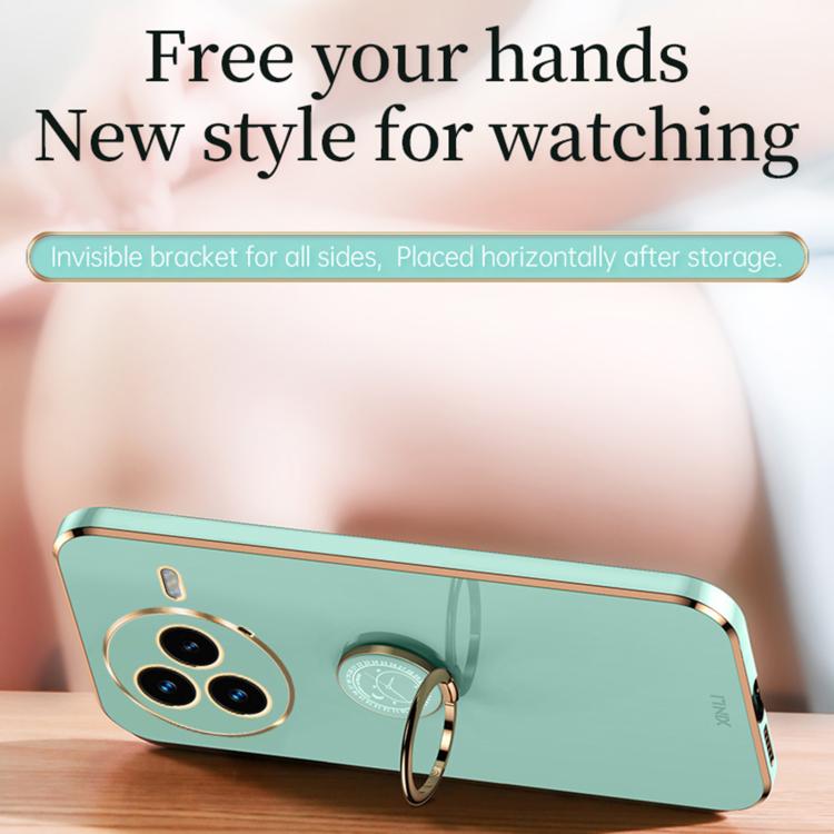 For Xiaomi Civi 5 Pro XINLI Straight Edge 6D Electroplate TPU Phone Case with Ring Holder