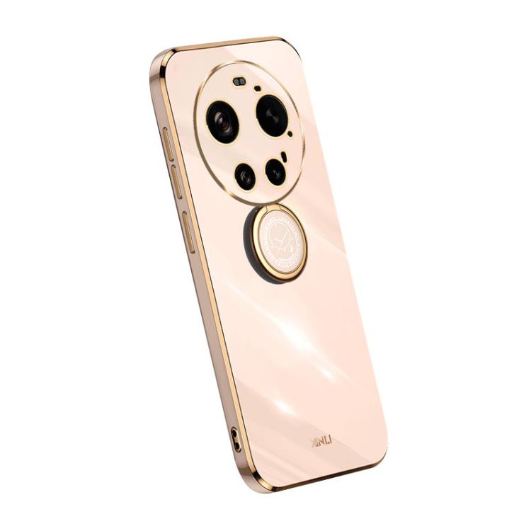 For Xiaomi 17 Ultra XINLI Straight Edge 6D Electroplate TPU Phone Case with Ring Holder