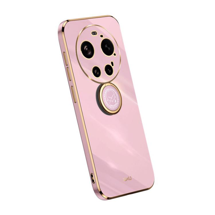 For Xiaomi 17 Ultra XINLI Straight Edge 6D Electroplate TPU Phone Case with Ring Holder