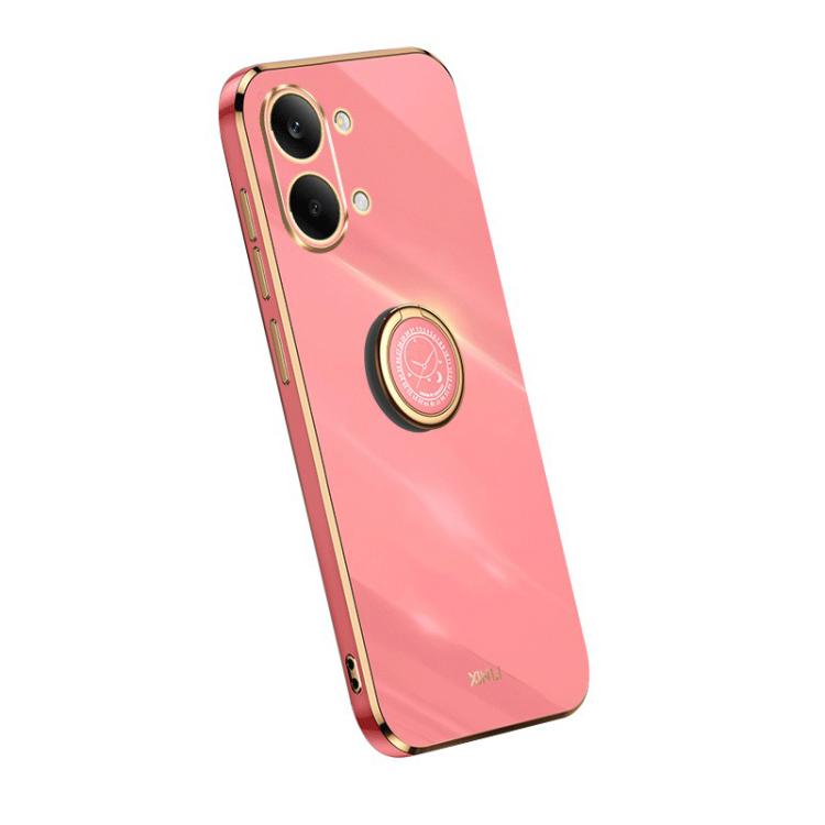 For Xiaomi Poco X8 Pro Max 5G XINLI Straight Edge 6D Electroplate TPU Phone Case with Ring Holder