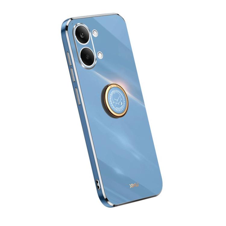 For Xiaomi Poco X8 Pro Max 5G XINLI Straight Edge 6D Electroplate TPU Phone Case with Ring Holder