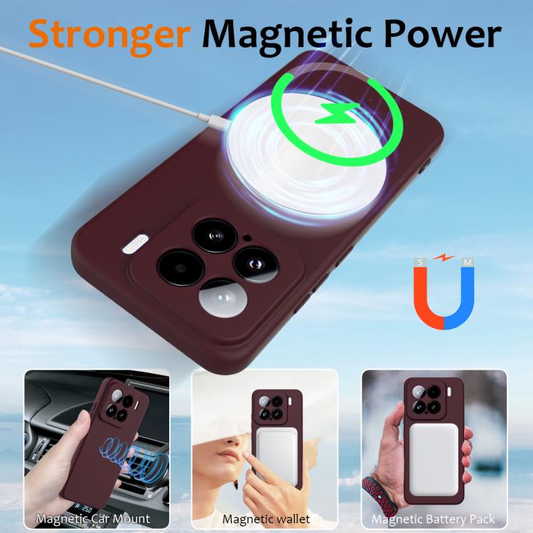 For Xiaomi 15 Shockproof Silicone Magsafe Phone Case