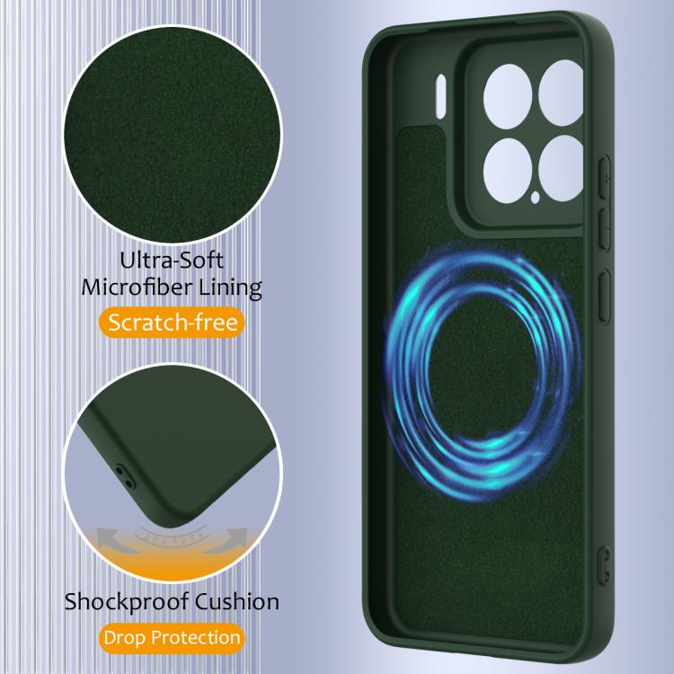 For Xiaomi 15 Shockproof Silicone Magsafe Phone Case