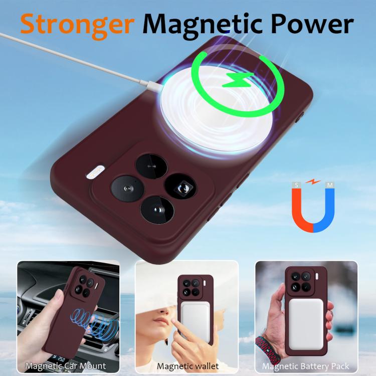 For Xiaomi 15 Pro Shockproof Silicone Magsafe Phone Case