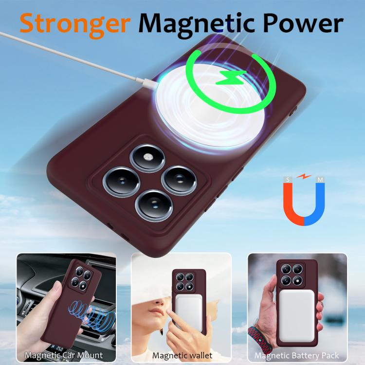 For Xiaomi 14T Pro Shockproof Silicone Magsafe Phone Case