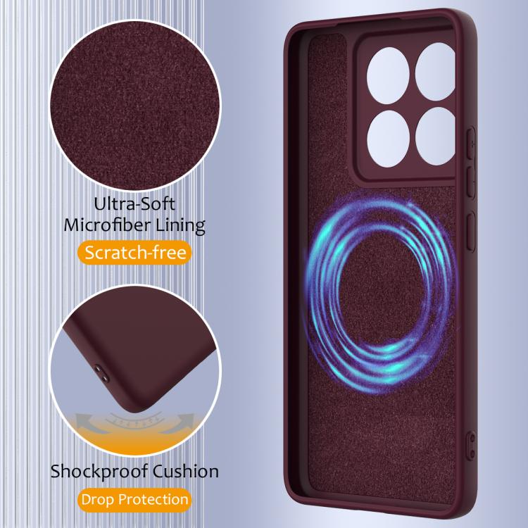 For Xiaomi 14T Pro Shockproof Silicone Magsafe Phone Case