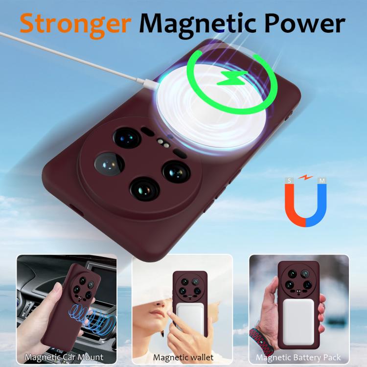 For Xiaomi 14 Ultra Shockproof Silicone Magsafe Phone Case