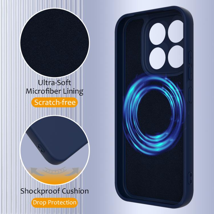 For Xiaomi 17 Shockproof Silicone Magsafe Phone Case