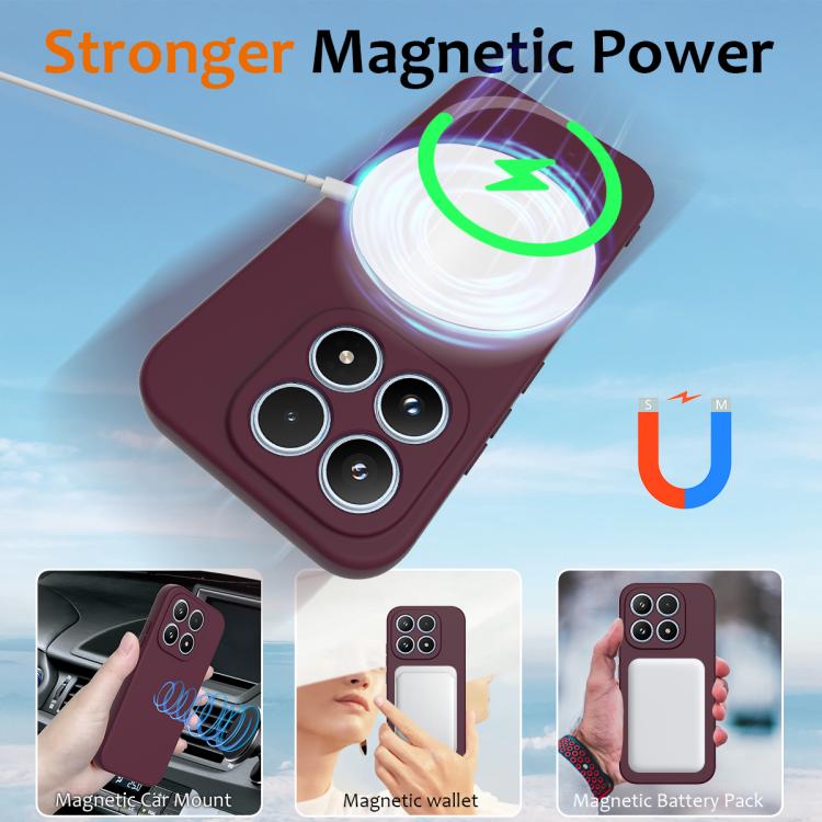 For Xiaomi 17 Shockproof Silicone Magsafe Phone Case