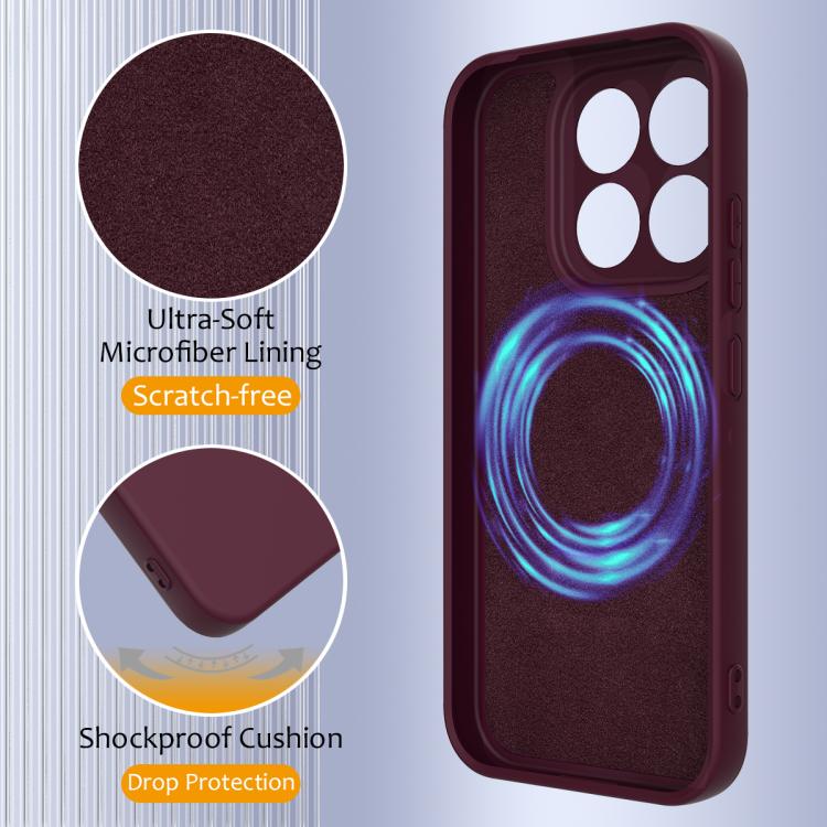 For Xiaomi 17 Shockproof Silicone Magsafe Phone Case