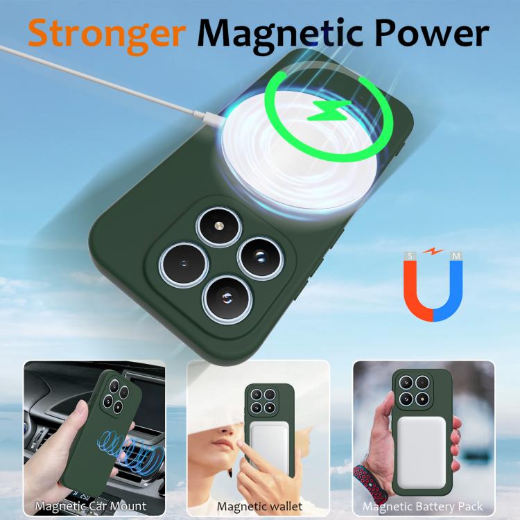 For Xiaomi 17 Shockproof Silicone Magsafe Phone Case