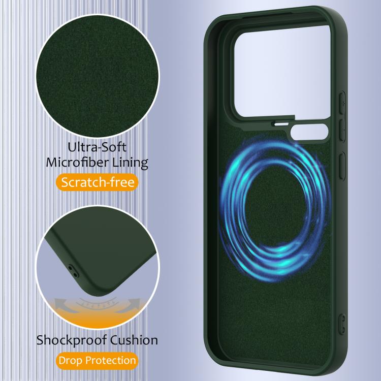 For Xiaomi 17 Pro Shockproof Silicone Magsafe Phone Case