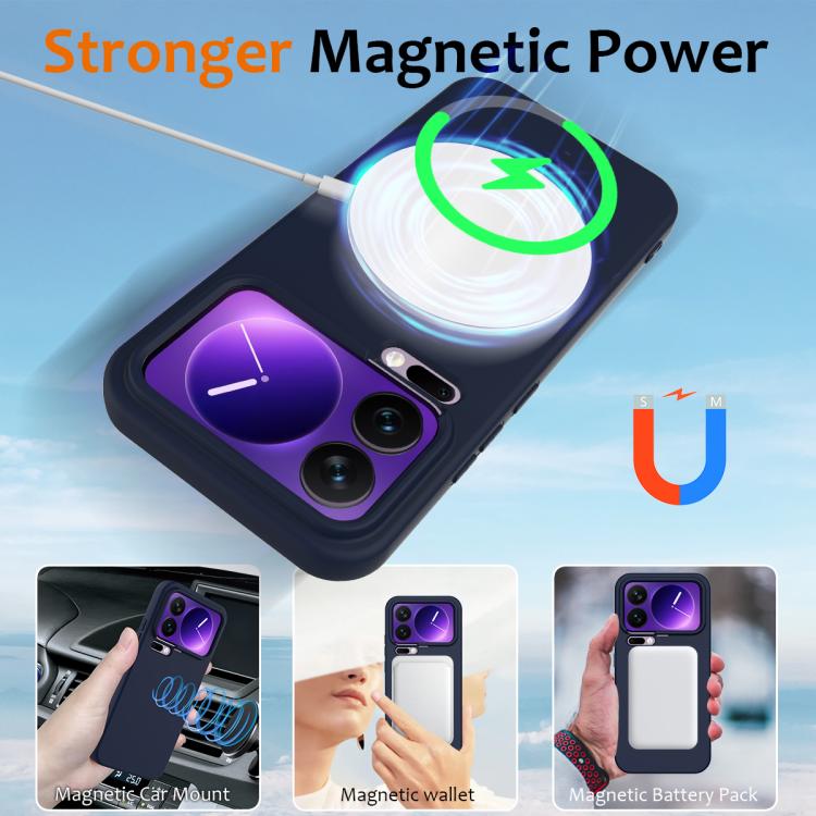 For Xiaomi 17 Pro Max Shockproof Silicone Magsafe Phone Case