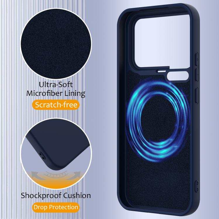 For Xiaomi 17 Pro Max Shockproof Silicone Magsafe Phone Case