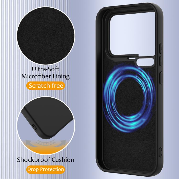 For Xiaomi 17 Pro Max Shockproof Silicone Magsafe Phone Case