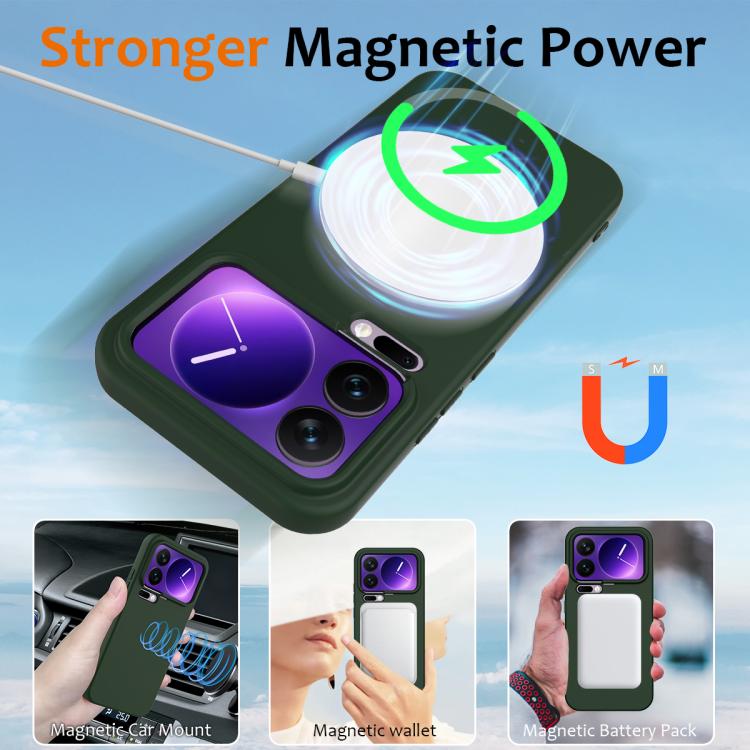 For Xiaomi 17 Pro Max Shockproof Silicone Magsafe Phone Case