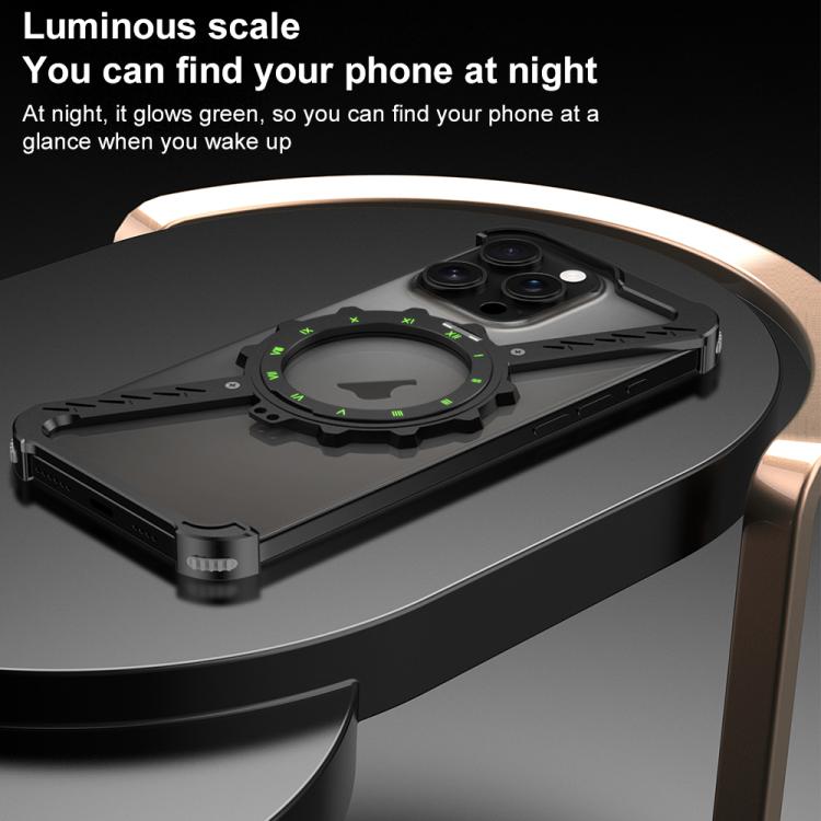 For iPhone 16 Pro Max Z-shaped Frameless Metal 360 Holder MagSafe Phone Case