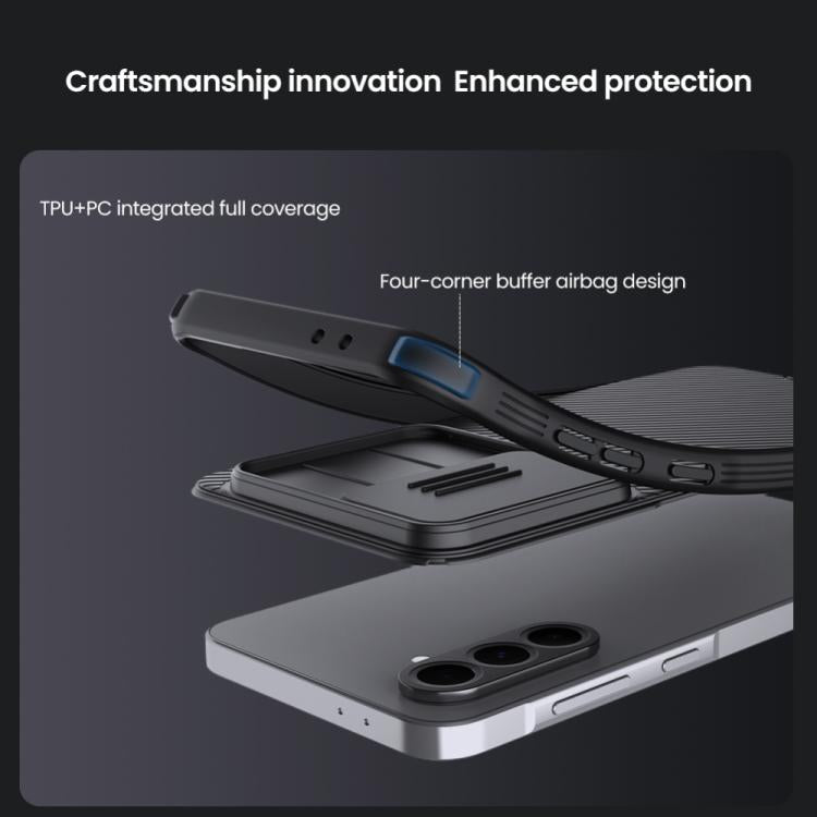 For Samsung Galaxy A56 5G NILLKIN Black Mirror Pro Series Camshield PC Phone Case