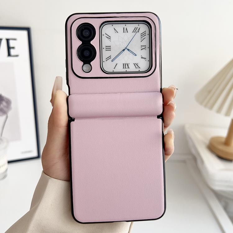 For Huawei nova Flip Integrated Magnetic Axis Solid Color Leather Texture Phone Case