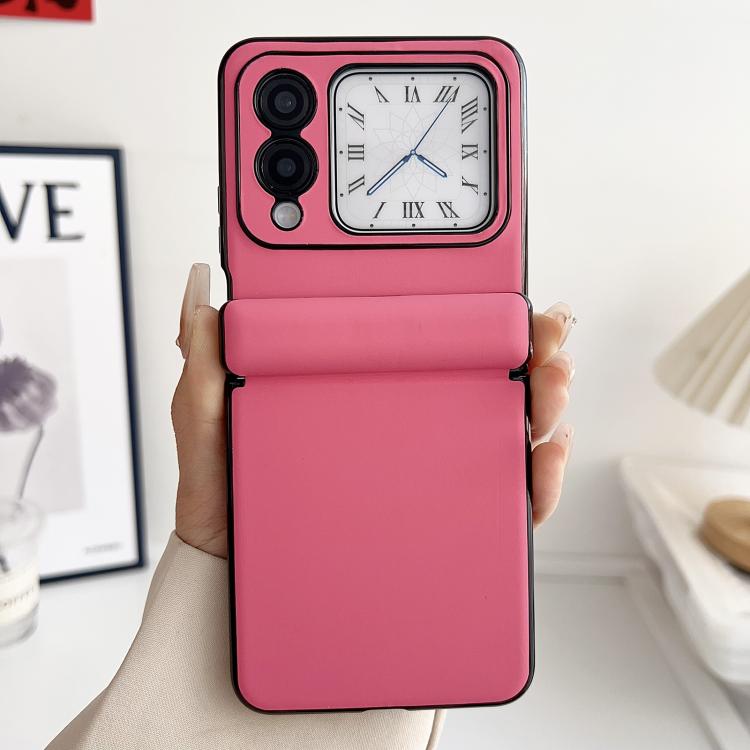 For Huawei nova Flip Integrated Magnetic Axis Solid Color Leather Texture Phone Case