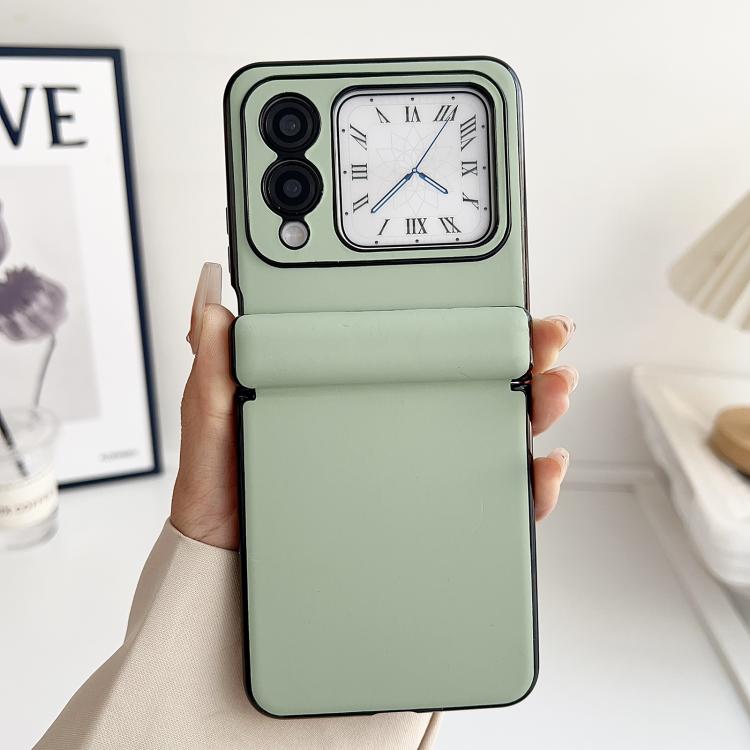 For Huawei nova Flip Integrated Magnetic Axis Solid Color Leather Texture Phone Case
