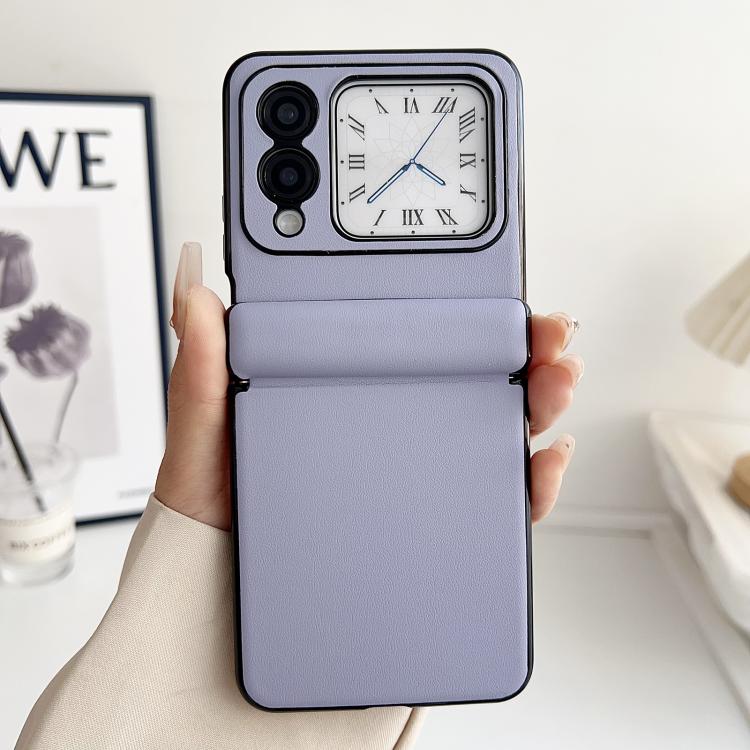 For Huawei nova Flip Integrated Magnetic Axis Solid Color Leather Texture Phone Case